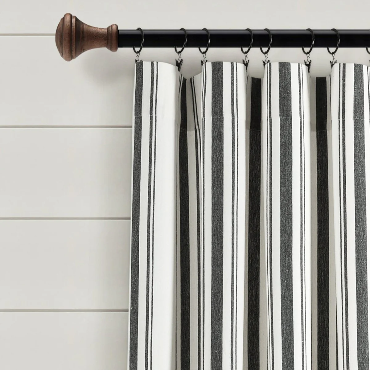 Farmhouse Stripe Yarn Dyed Recycled Cotton Blend Window Curtain Panel Set - Image 33