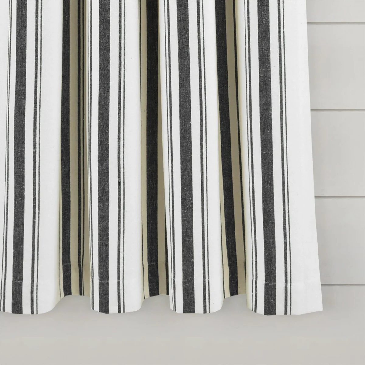Farmhouse Stripe Yarn Dyed Recycled Cotton Blend Window Curtain Panel Set - Image 35