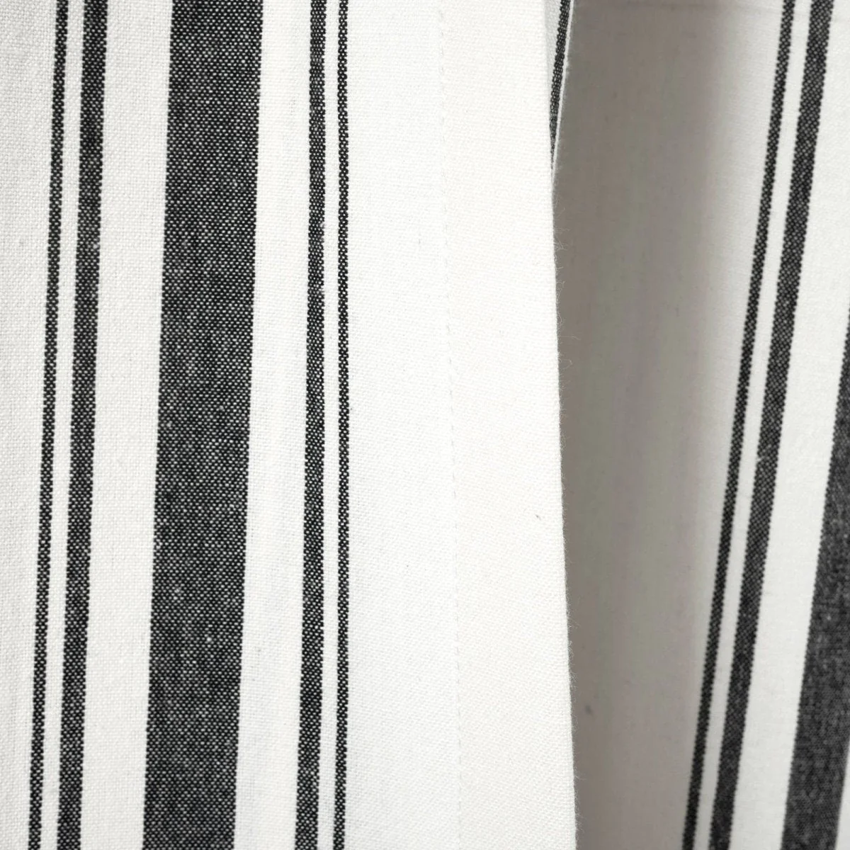 Farmhouse Stripe Yarn Dyed Recycled Cotton Blend Window Curtain Panel Set - Image 37