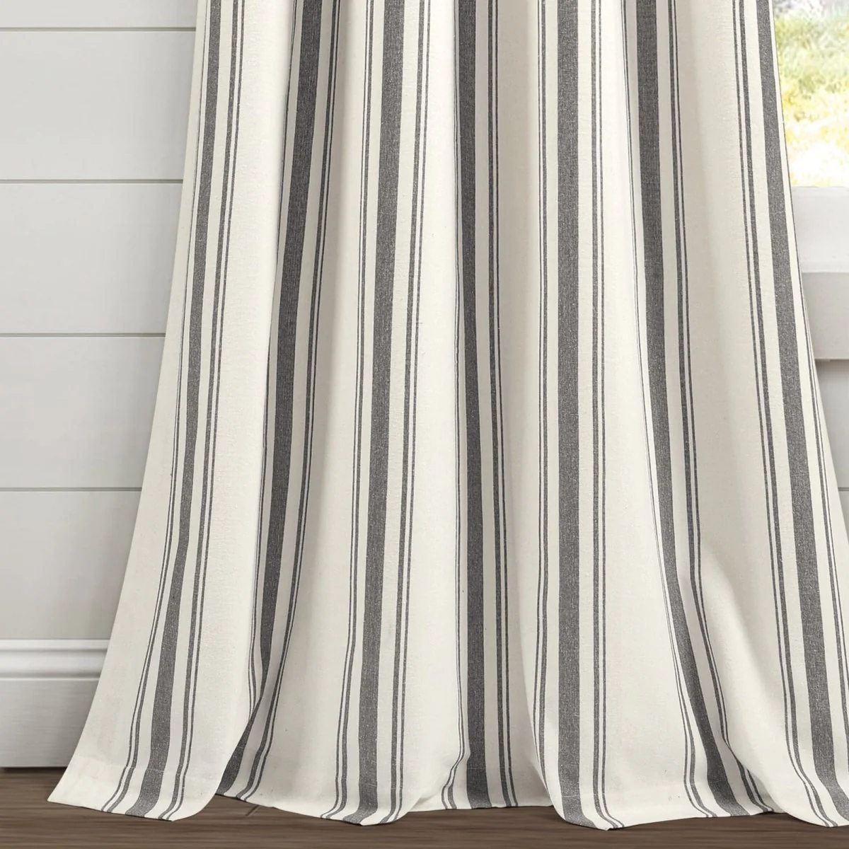 Farmhouse Stripe Yarn Dyed Recycled Cotton Blend Window Curtain Panel Set - Image 41
