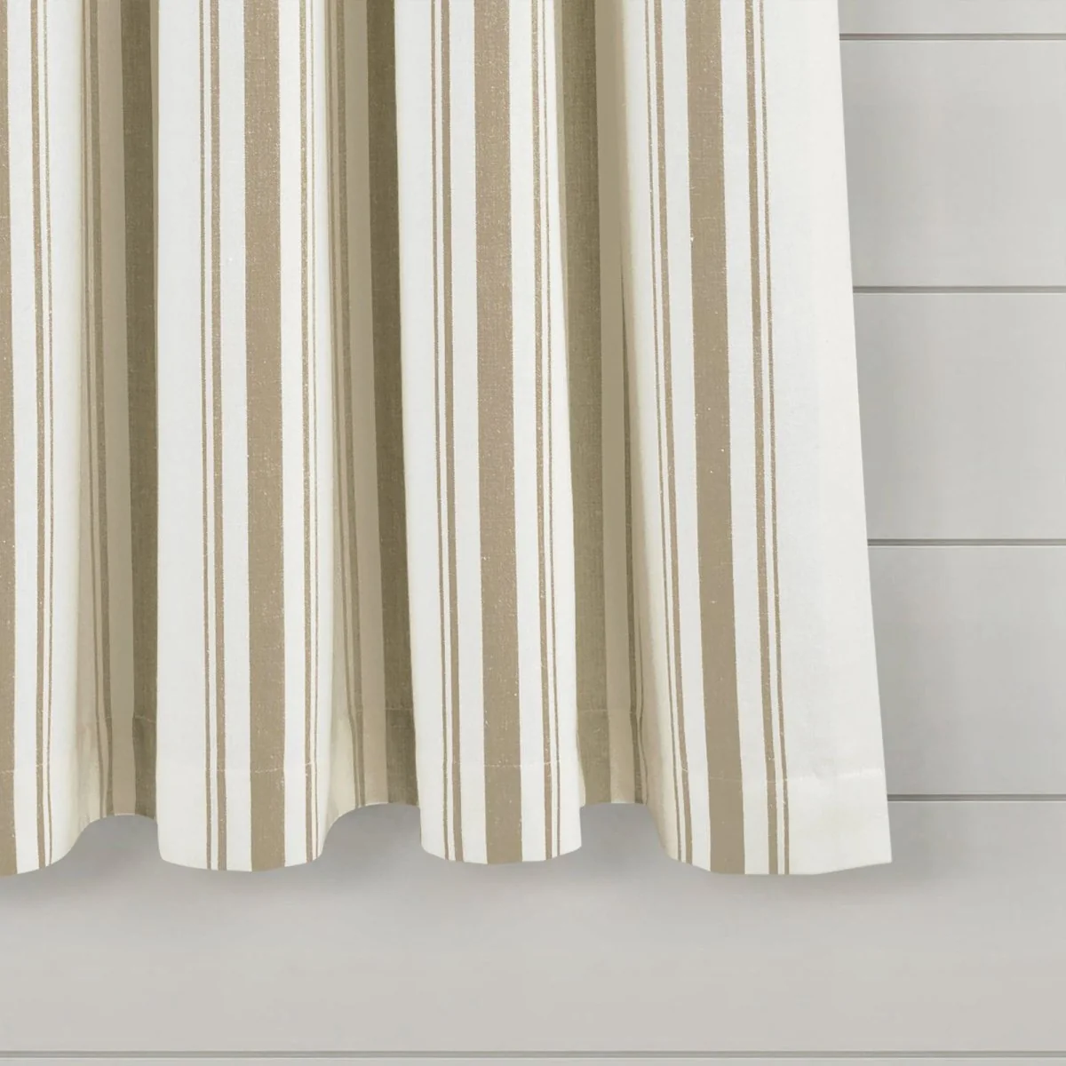 Farmhouse Stripe Yarn Dyed Recycled Cotton Blend Window Curtain Panel Set - Image 47