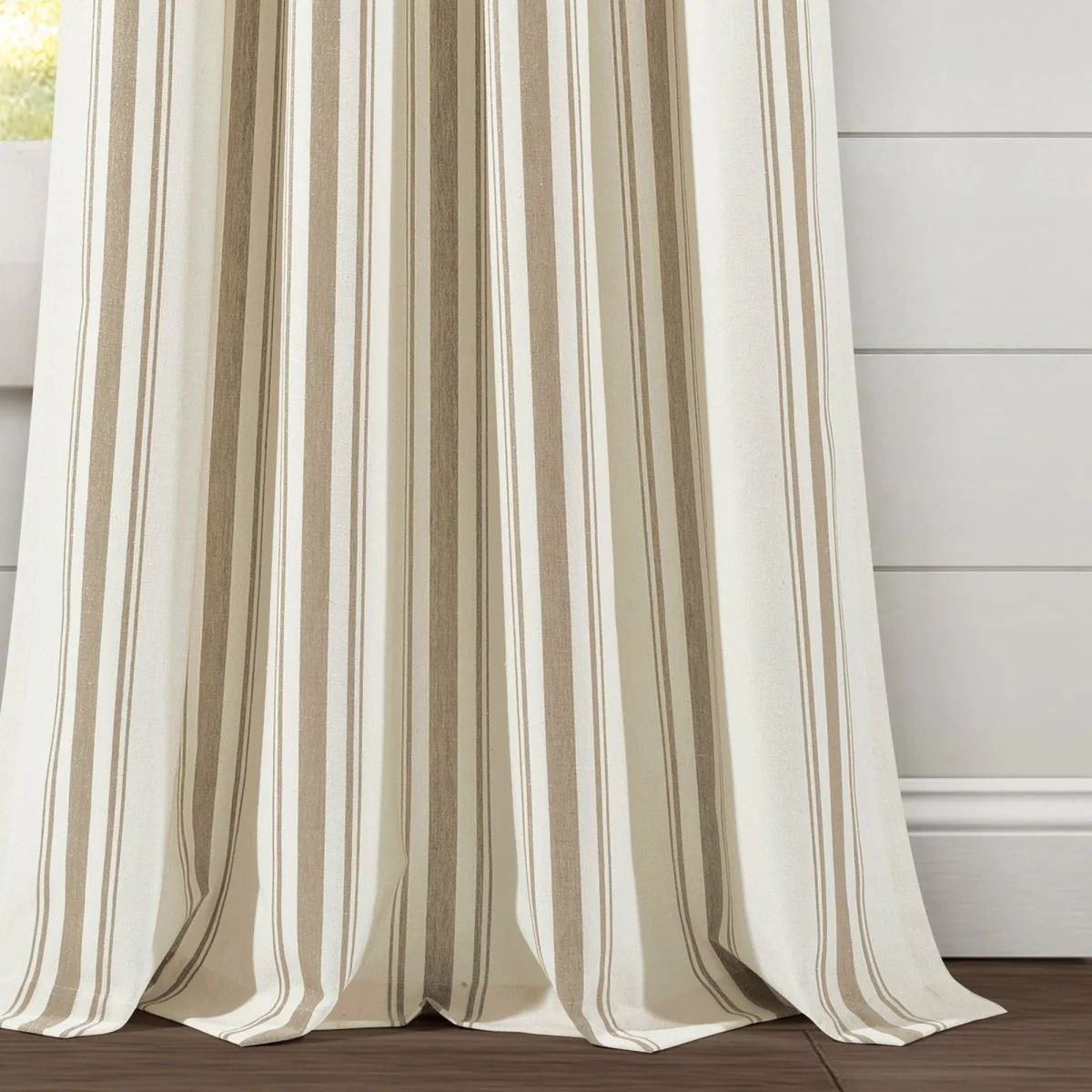 Farmhouse Stripe Yarn Dyed Recycled Cotton Blend Window Curtain Panel Set - Image 48