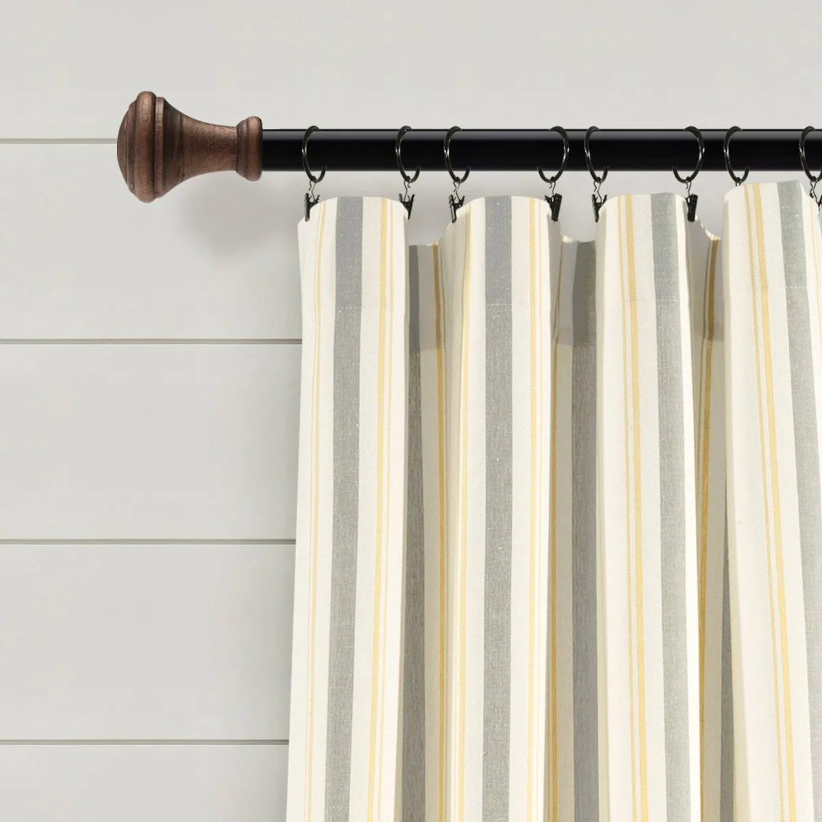 Farmhouse Stripe Yarn Dyed Recycled Cotton Blend Window Curtain Panel Set - Image 53