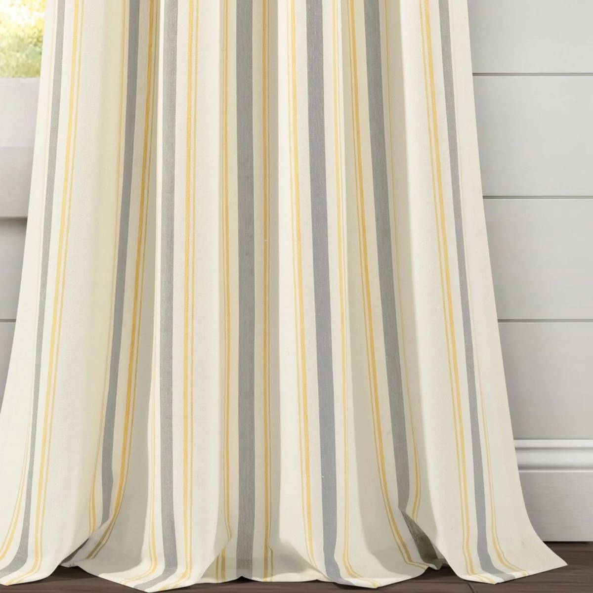 Farmhouse Stripe Yarn Dyed Recycled Cotton Blend Window Curtain Panel Set - Image 55