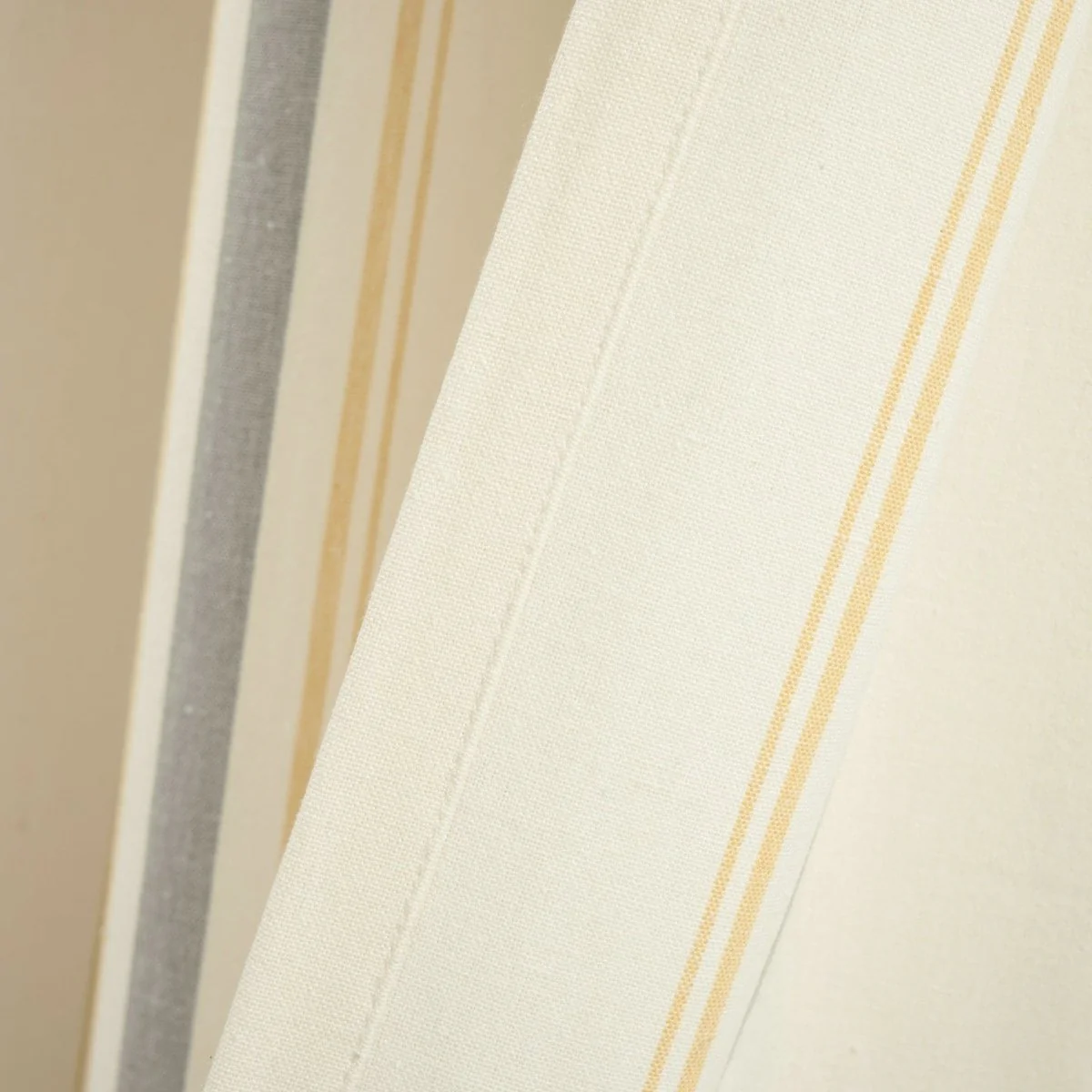 Farmhouse Stripe Yarn Dyed Recycled Cotton Blend Window Curtain Panel Set - Image 56