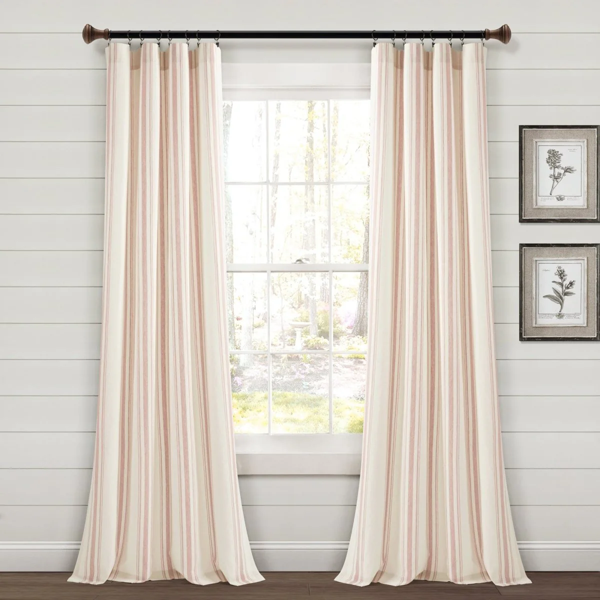 Farmhouse Stripe Yarn Dyed Recycled Cotton Blend Window Curtain Panel Set - Image 57
