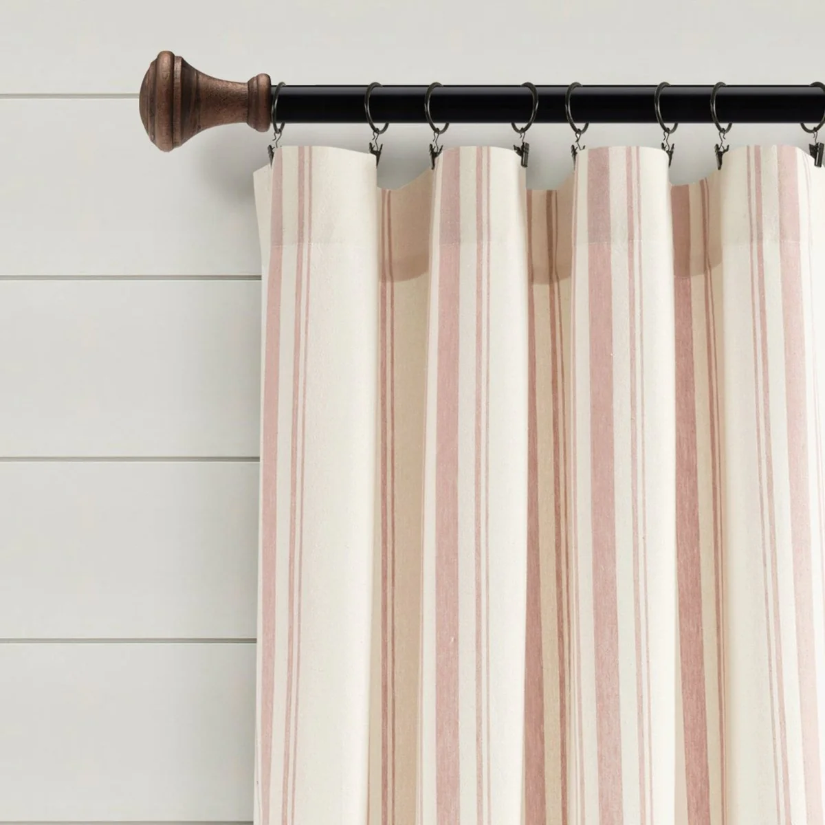 Farmhouse Stripe Yarn Dyed Recycled Cotton Blend Window Curtain Panel Set - Image 58