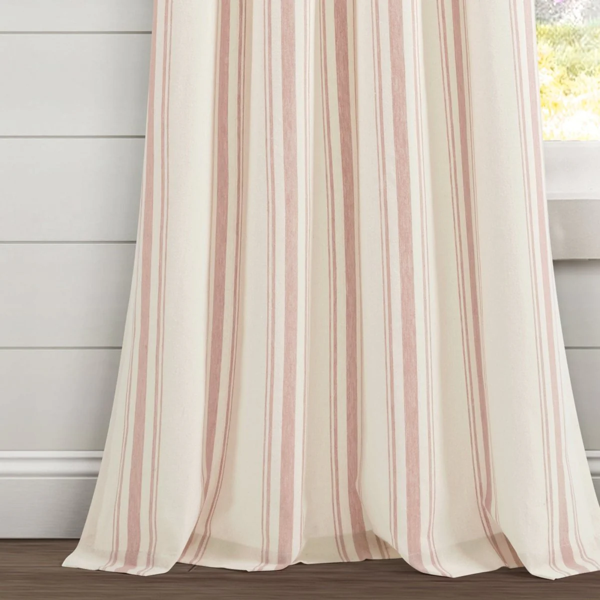 Farmhouse Stripe Yarn Dyed Recycled Cotton Blend Window Curtain Panel Set - Image 60