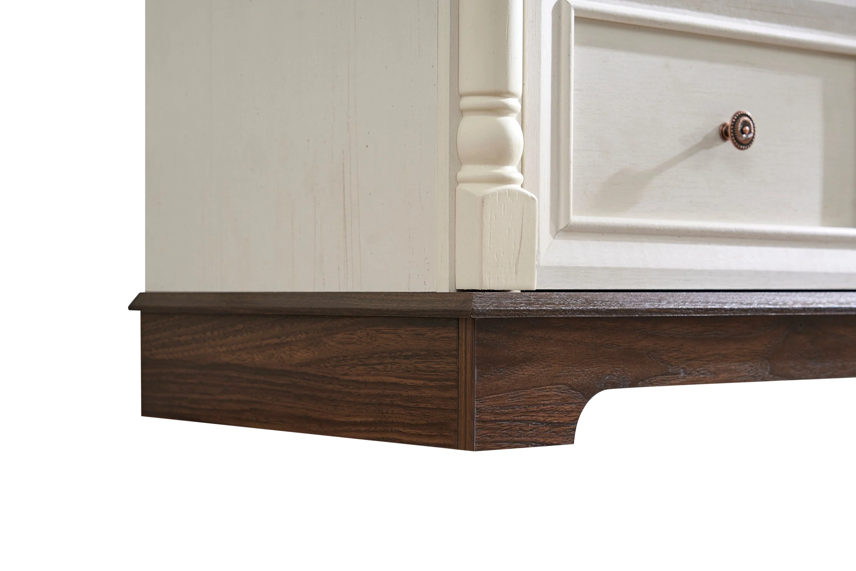 Farmhouse Style 6 Drawer Dresser Chest with Base Wooden Rustic Chest - Image 14