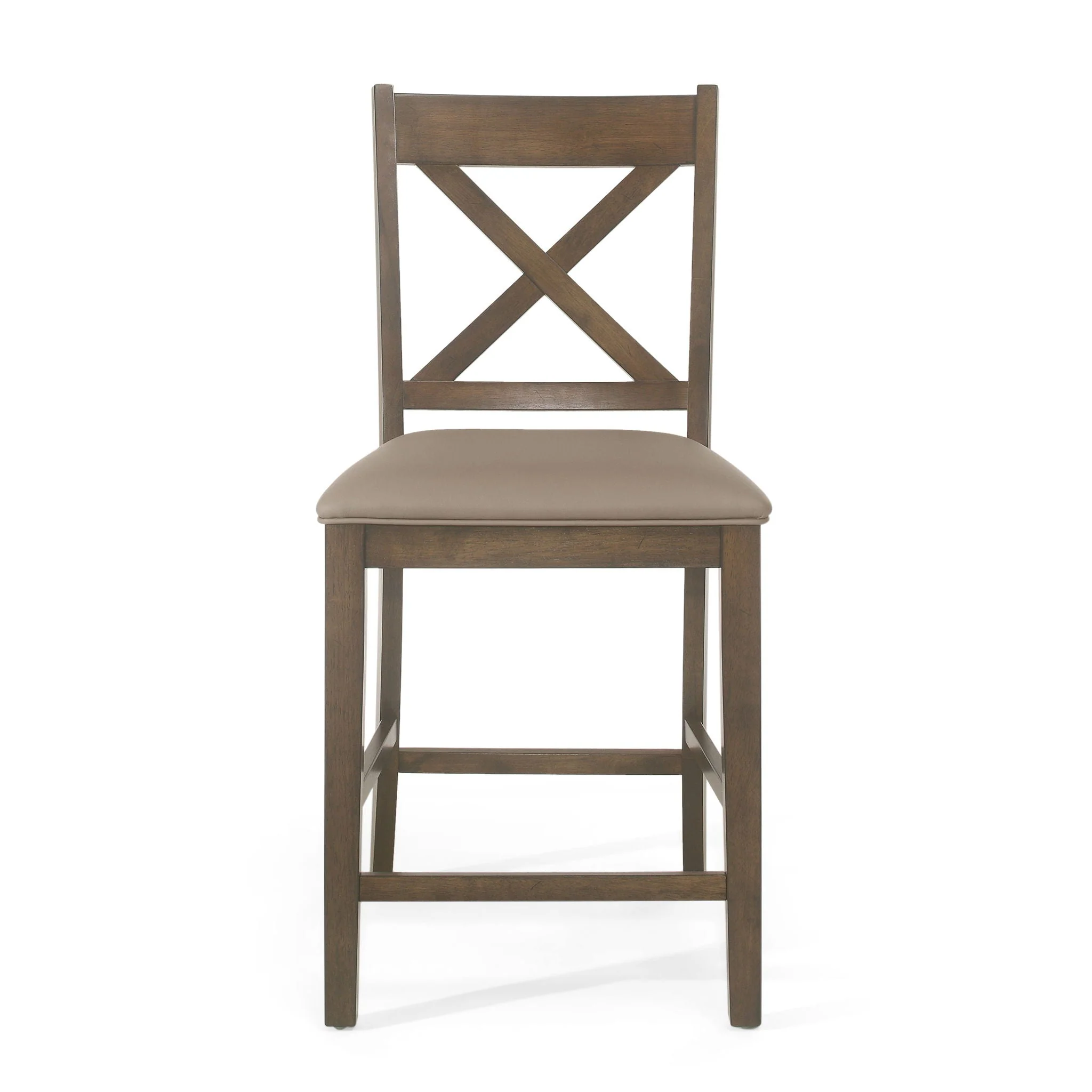 Farmhouse Style Counter Height Chair With Upholstered Seat - Image 7