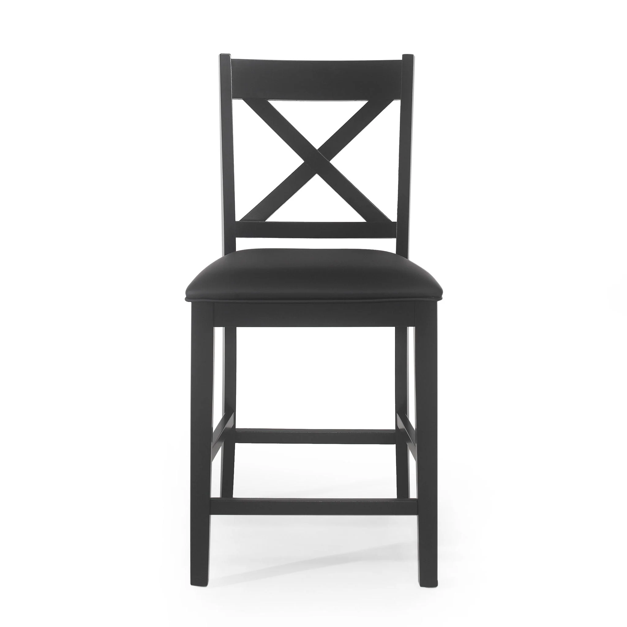 Farmhouse Style Counter Height Chair With Upholstered Seat - Image 8