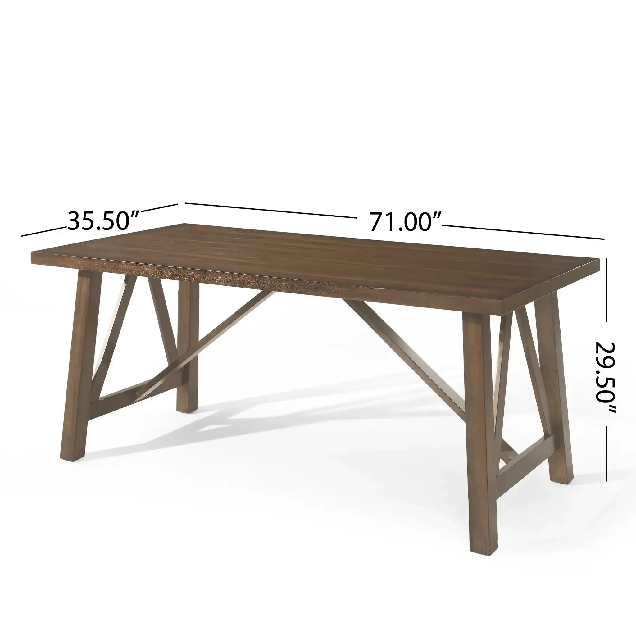 Farmhouse Style Dining Table With Wood Like Top - Image 7
