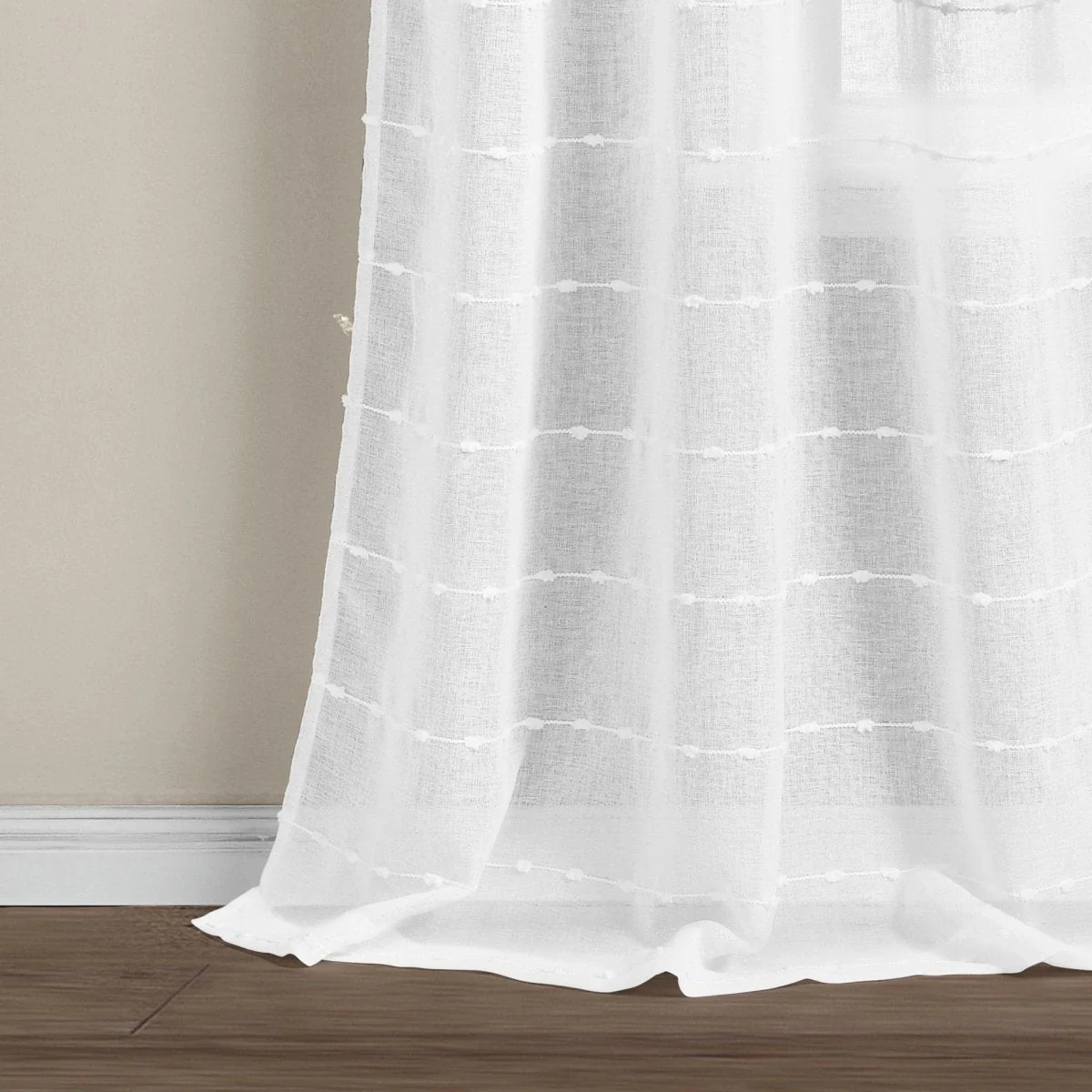 Farmhouse Textured Grommet Sheer Indoor/Outdoor Window Curtain - Image 4
