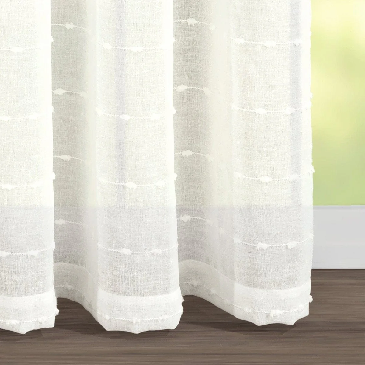 Farmhouse Textured Grommet Sheer Ultra Wide Window Curtain Panel - Image 17