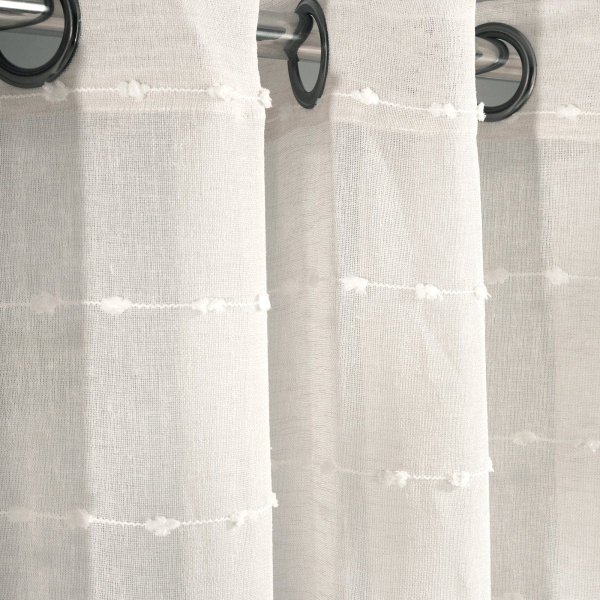 Farmhouse Textured Grommet Sheer Ultra Wide Window Curtain Panel - Image 25