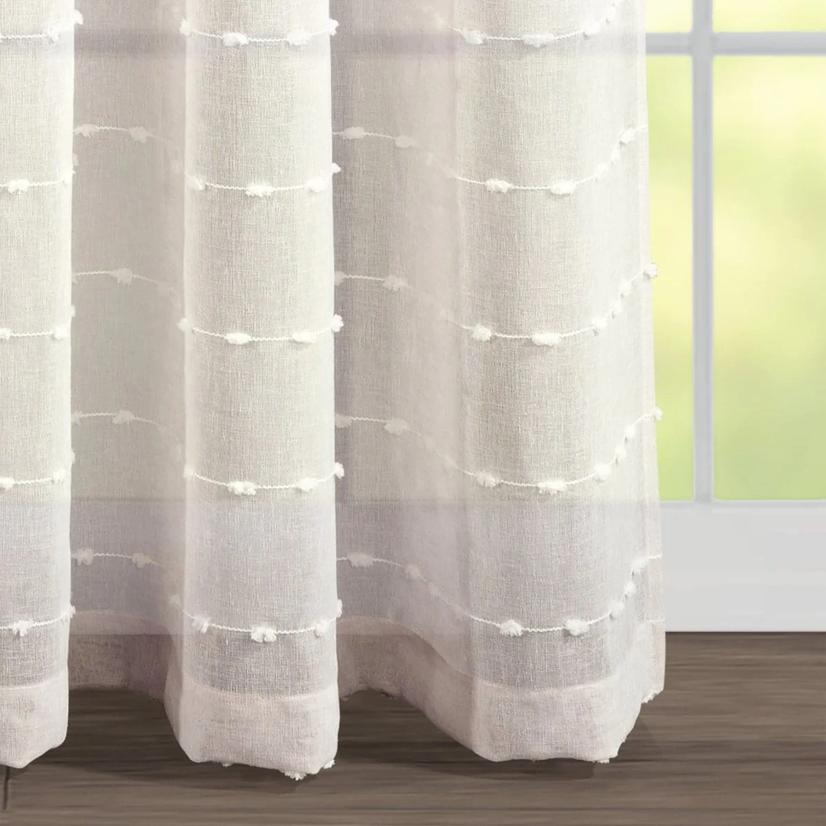 Farmhouse Textured Grommet Sheer Ultra Wide Window Curtain Panel - Image 27