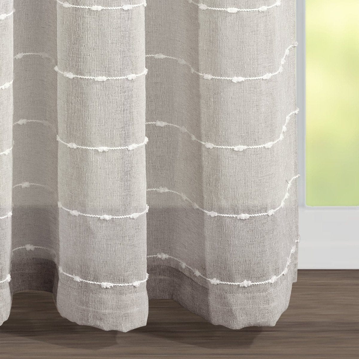 Farmhouse Textured Grommet Sheer Ultra Wide Window Curtain Panel - Image 8
