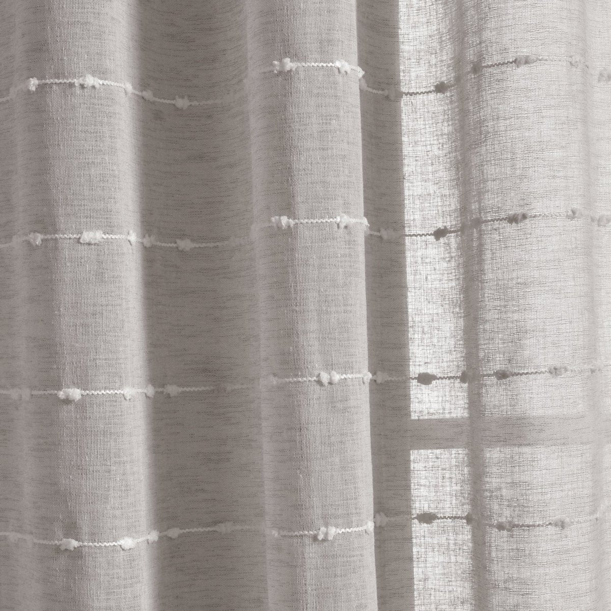 Farmhouse Textured Grommet Sheer Window Curtain Panel Set - Image 17