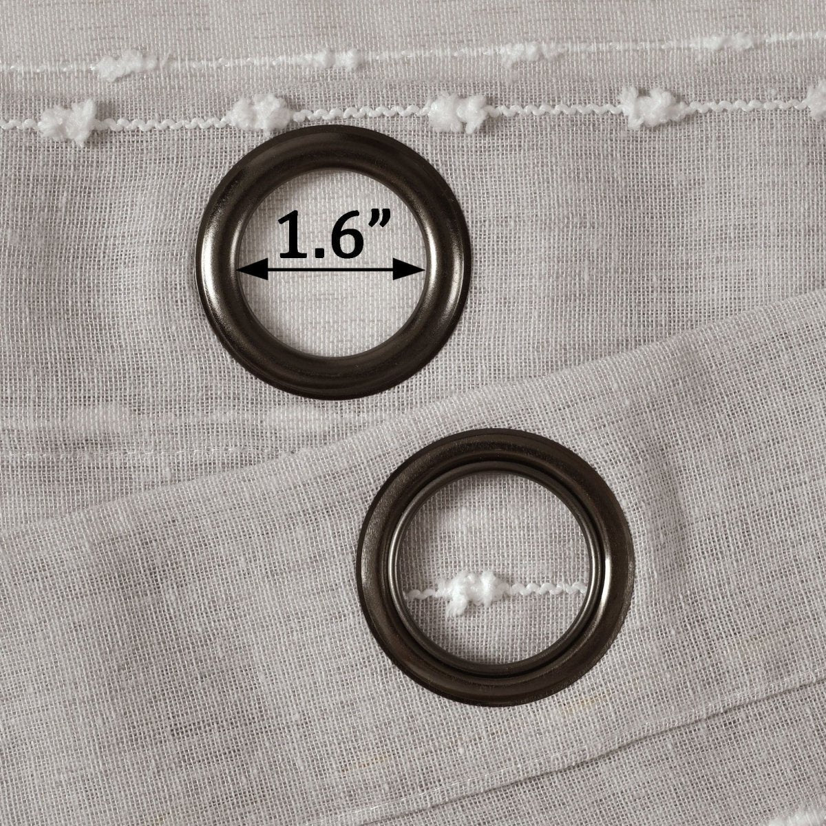 Farmhouse Textured Grommet Sheer Window Curtain Panel Set - Image 18