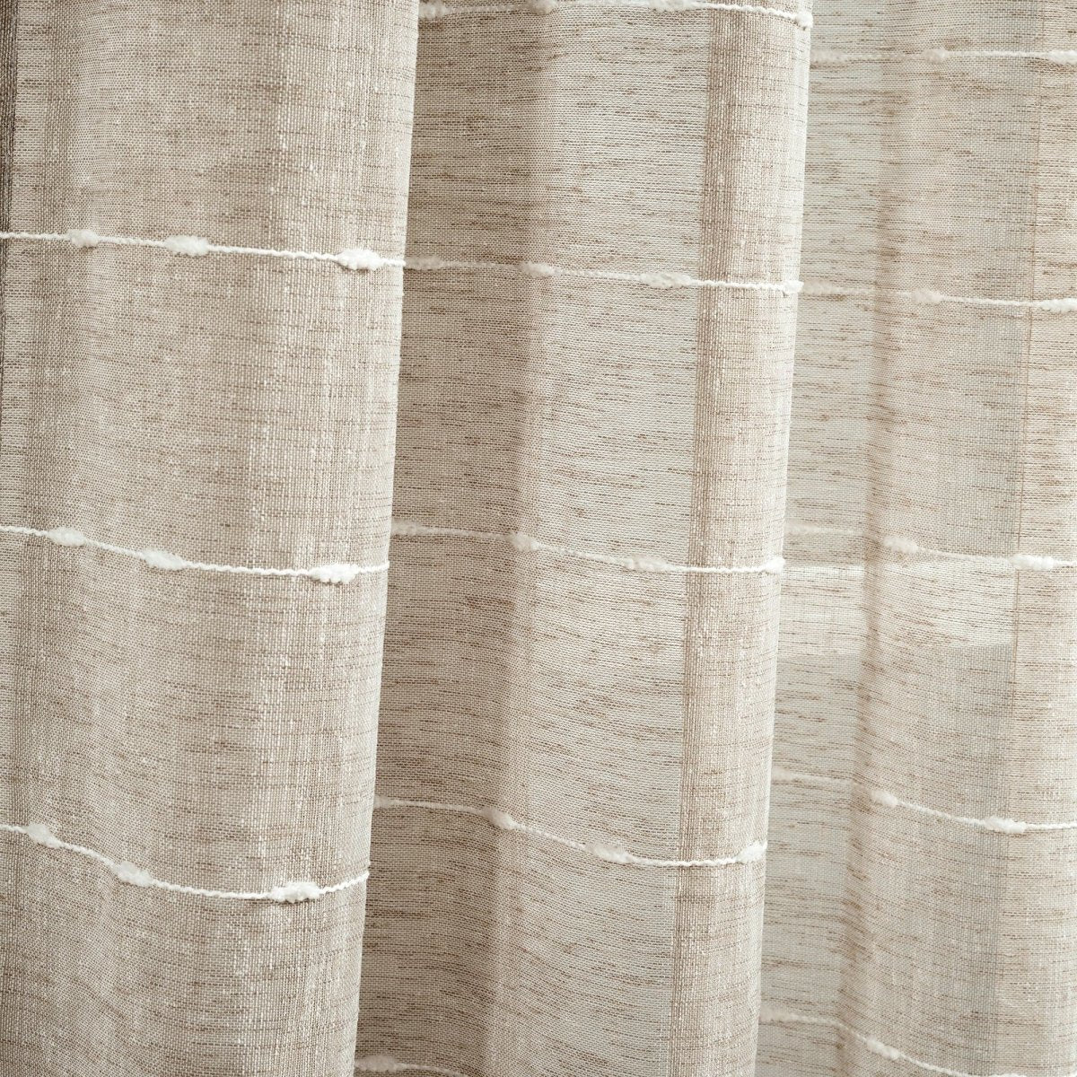 Farmhouse Textured Grommet Sheer Window Curtain Panel Set - Image 36