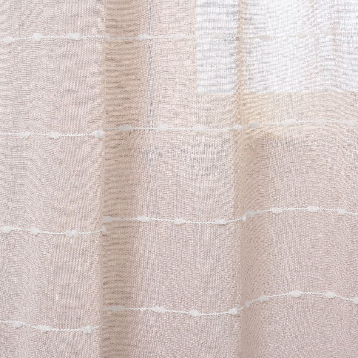 Farmhouse Textured Grommet Sheer Window Curtain Panel Set - Image 41