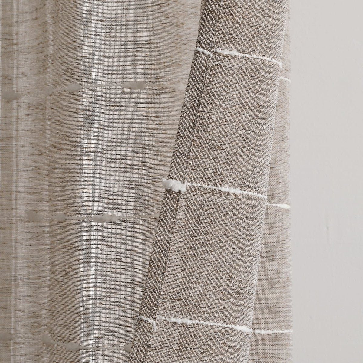Farmhouse Textured Grommet Sheer Window Curtain Panel Set - Image 57