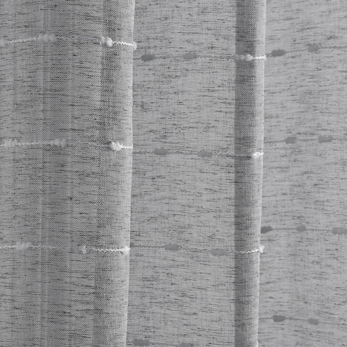 Farmhouse Textured Grommet Sheer Window Curtain Panel Set - Image 61