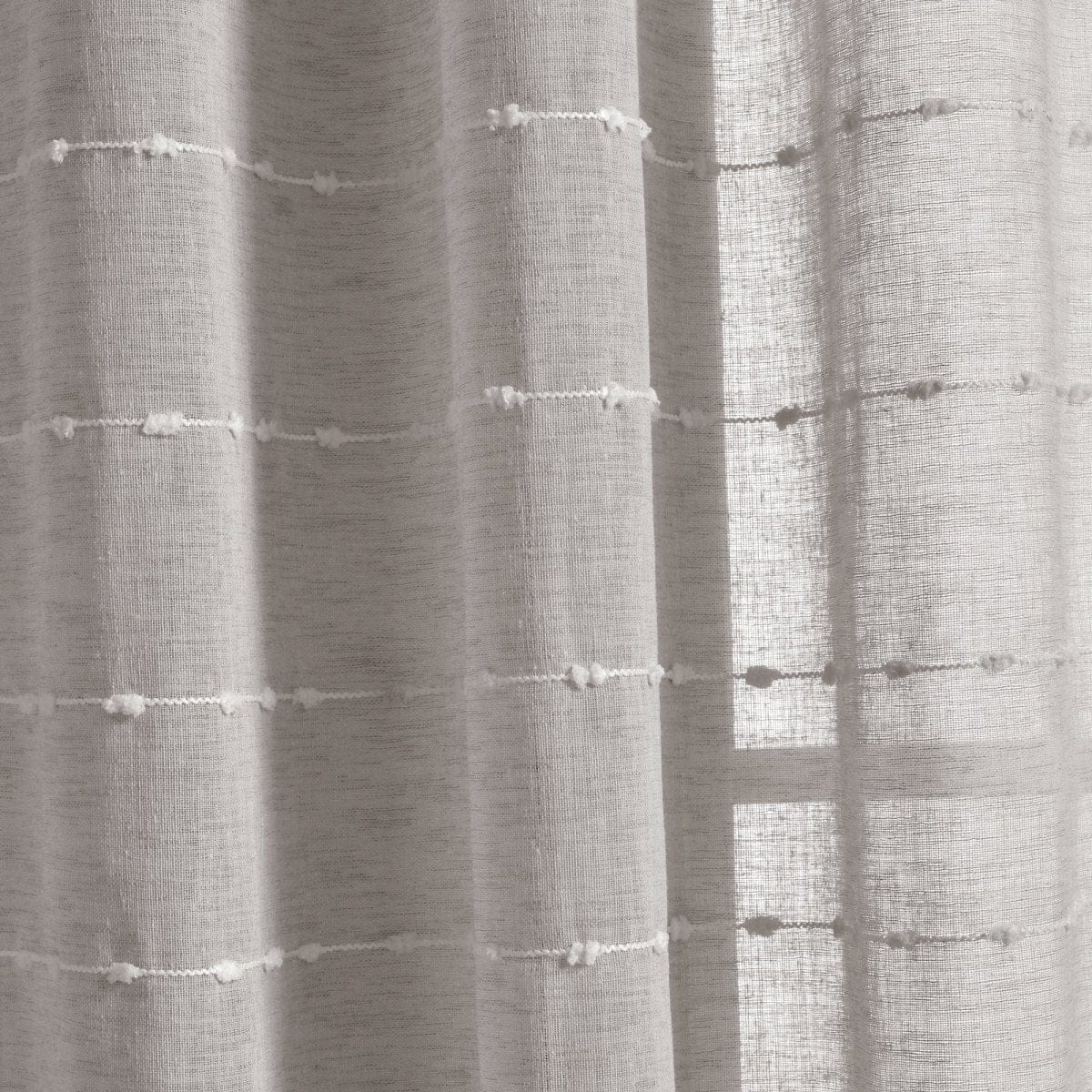Farmhouse Textured Sheer Back Tab Rod Pocket Window Curtain Panel Set - Image 10