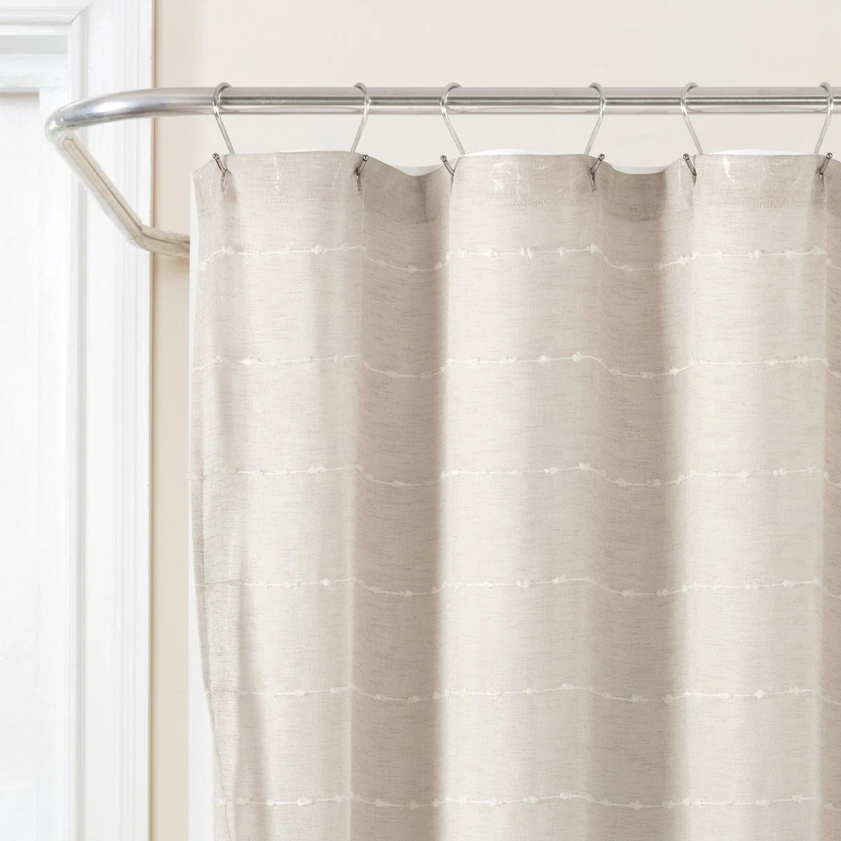 Farmhouse Textured Sheer With Peva Lining Shower Curtain Set - Image 10
