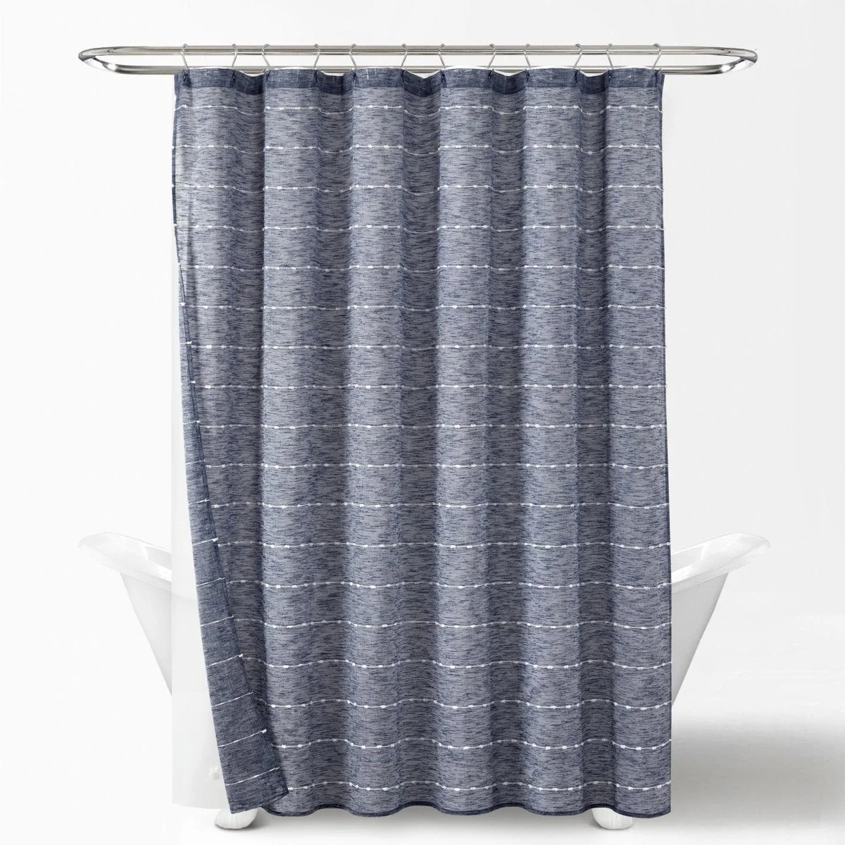 Farmhouse Textured Sheer With Peva Lining Shower Curtain Set - Image 14