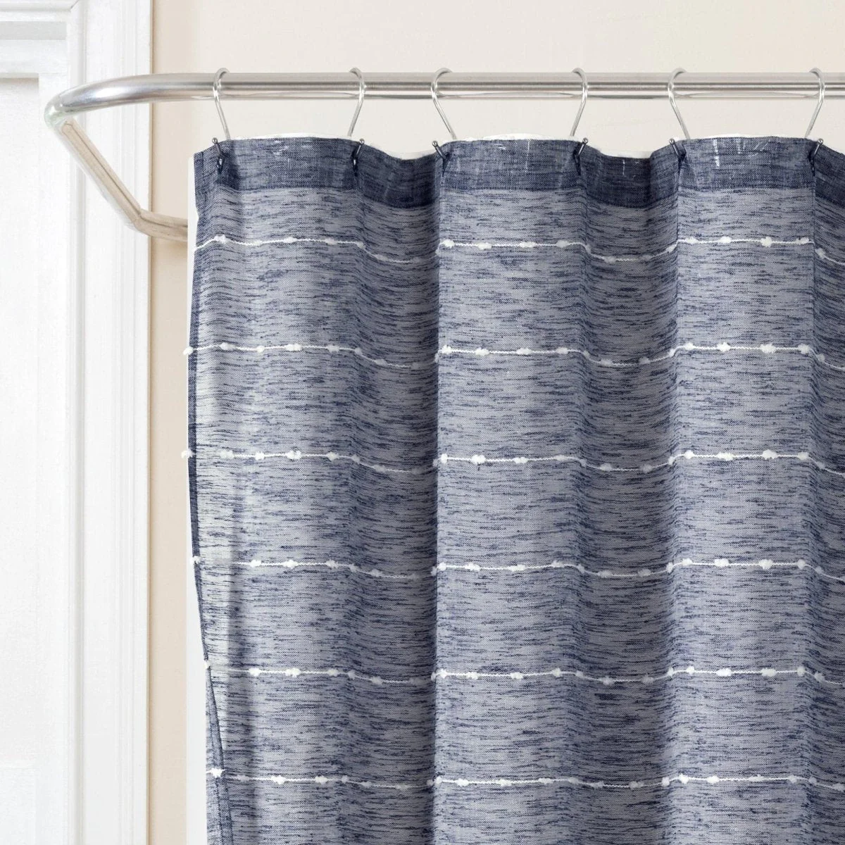 Farmhouse Textured Sheer With Peva Lining Shower Curtain Set - Image 15