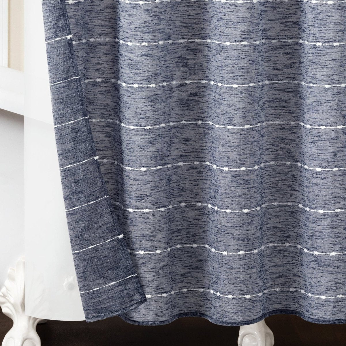 Farmhouse Textured Sheer With Peva Lining Shower Curtain Set - Image 17