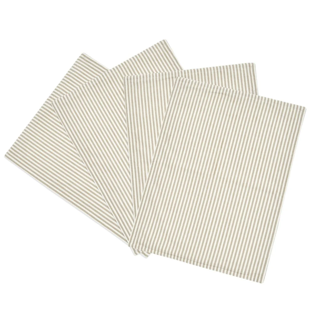 Farmhouse Ticking Stripe Yarn Dyed Placemat 4-Pack Set - Image 2