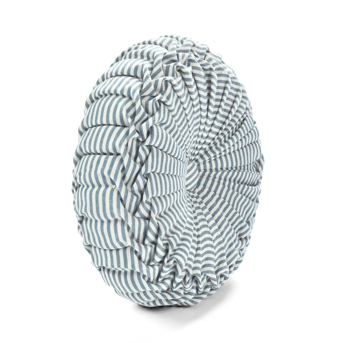 Farmhouse Ticking Stripe Yarn Dyed Pleated Decorative Pillow - Image 4