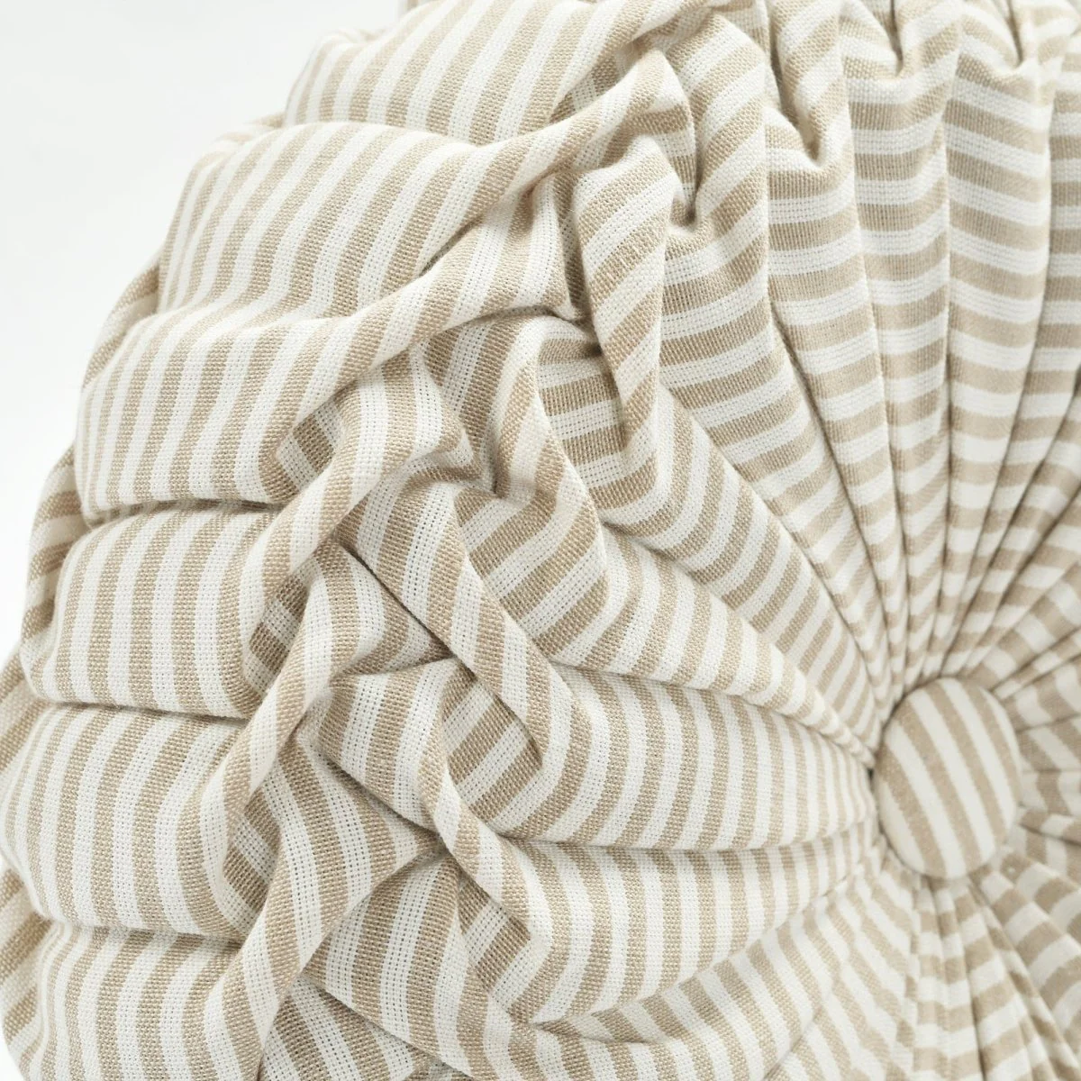 Farmhouse Ticking Stripe Yarn Dyed Pleated Decorative Pillow - Image 5