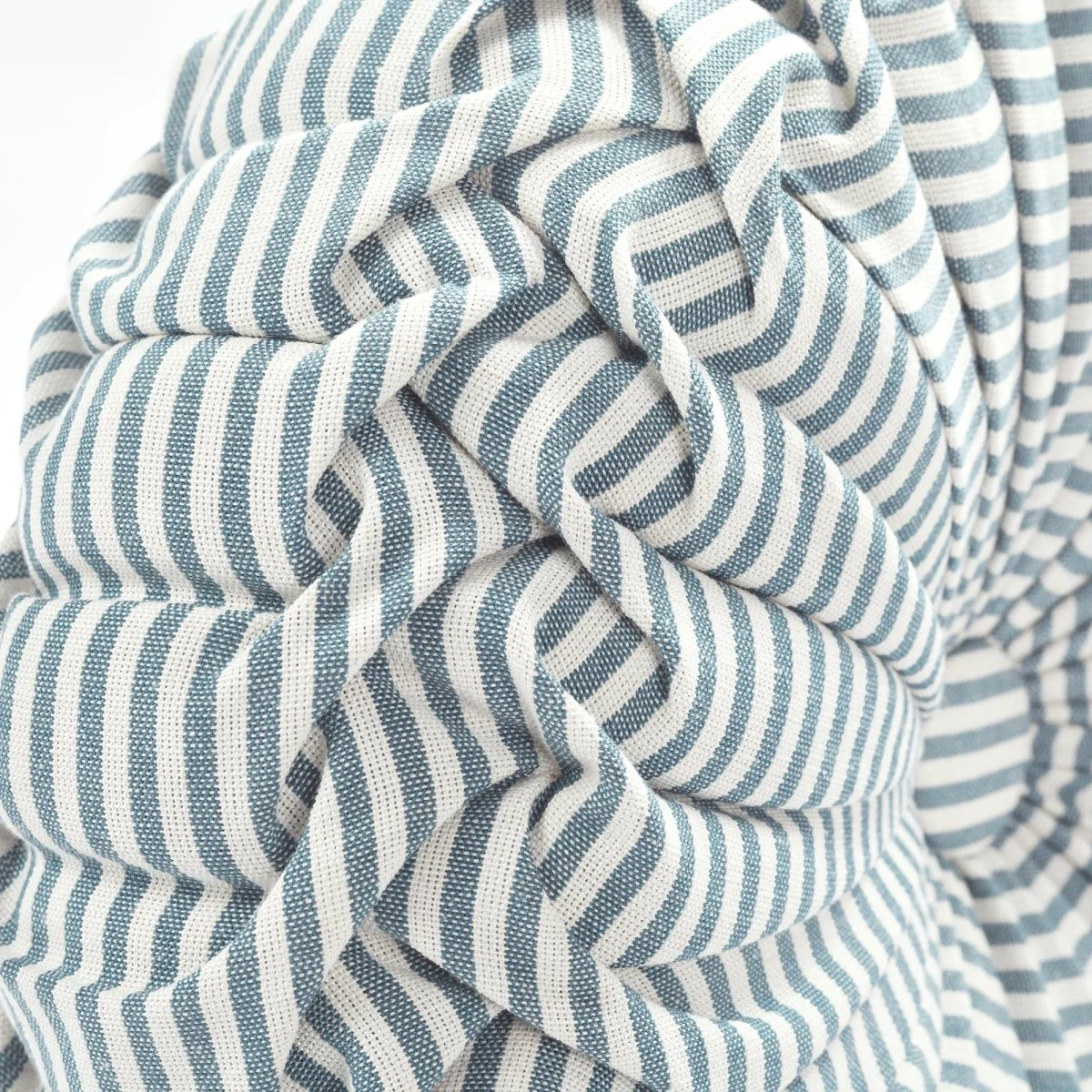Farmhouse Ticking Stripe Yarn Dyed Pleated Decorative Pillow - Image 6