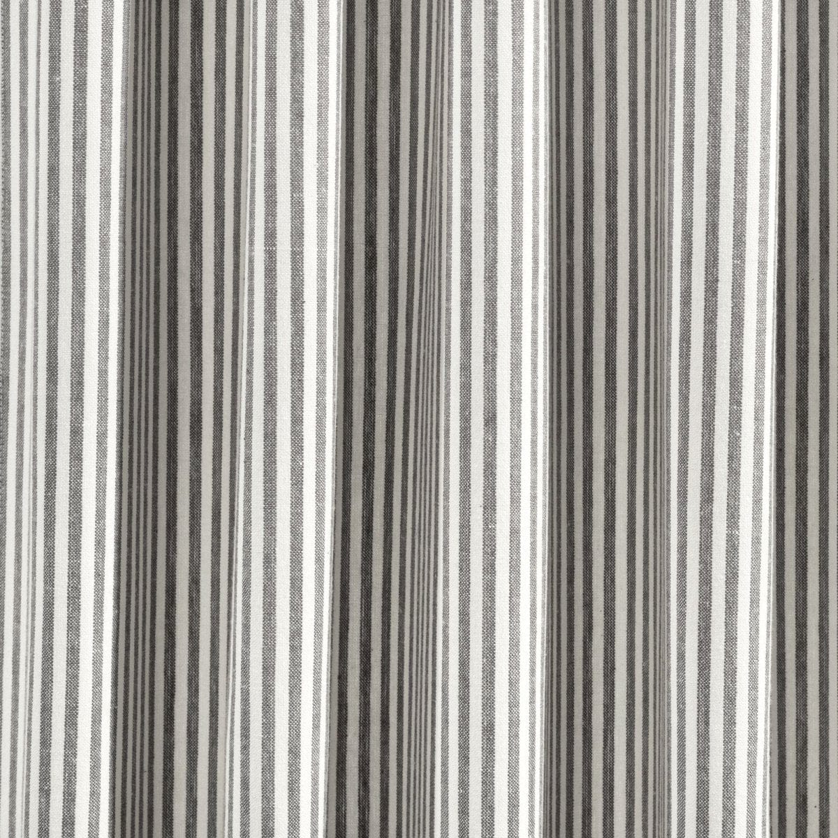 Farmhouse Vintage Stripe Recycled Cotton Blend Window Curtain Panel Set - Image 10