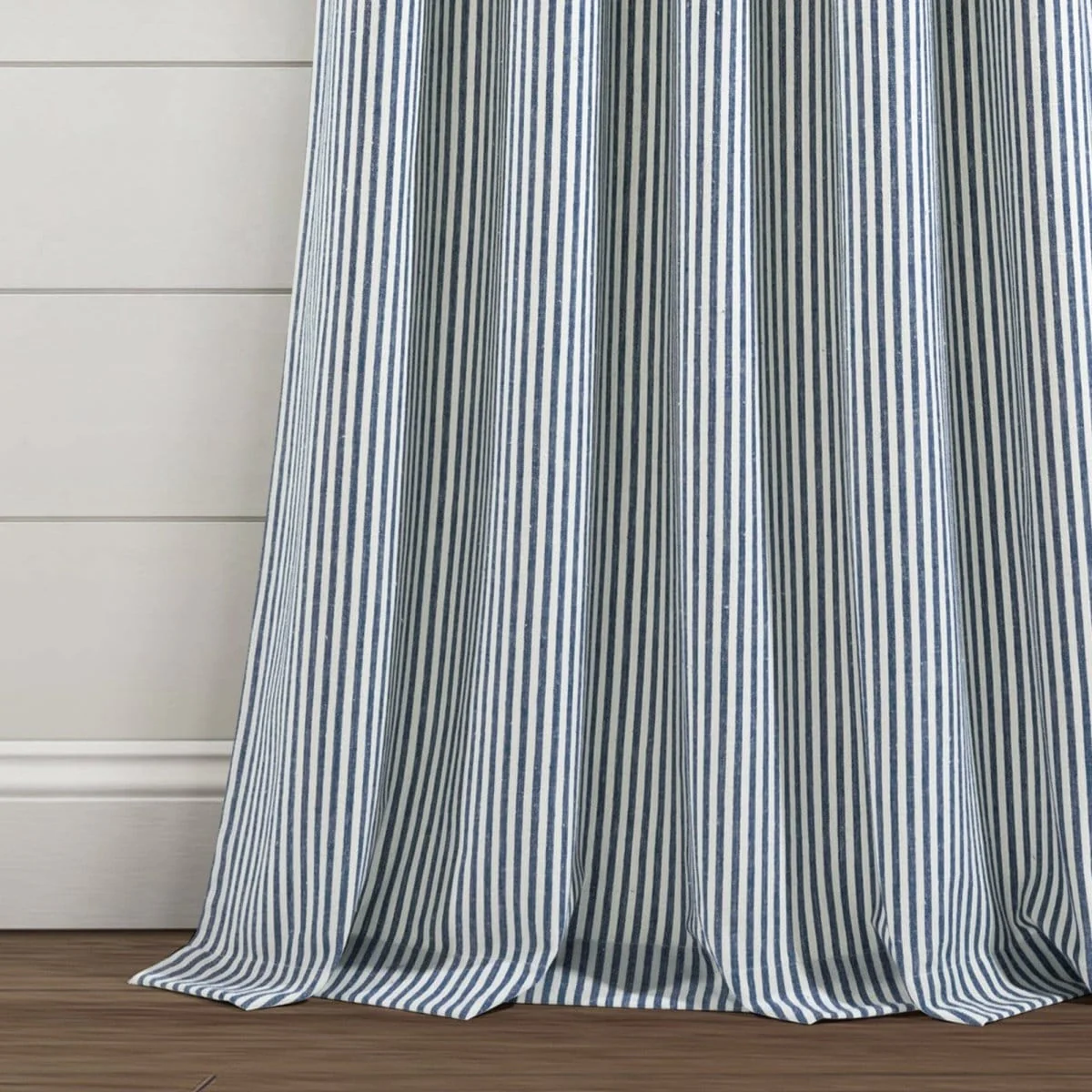 Farmhouse Vintage Stripe Recycled Cotton Blend Window Curtain Panel Set - Image 15