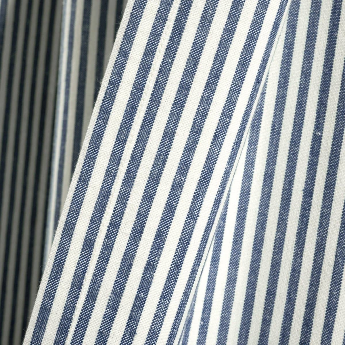 Farmhouse Vintage Stripe Recycled Cotton Blend Window Curtain Panel Set - Image 16