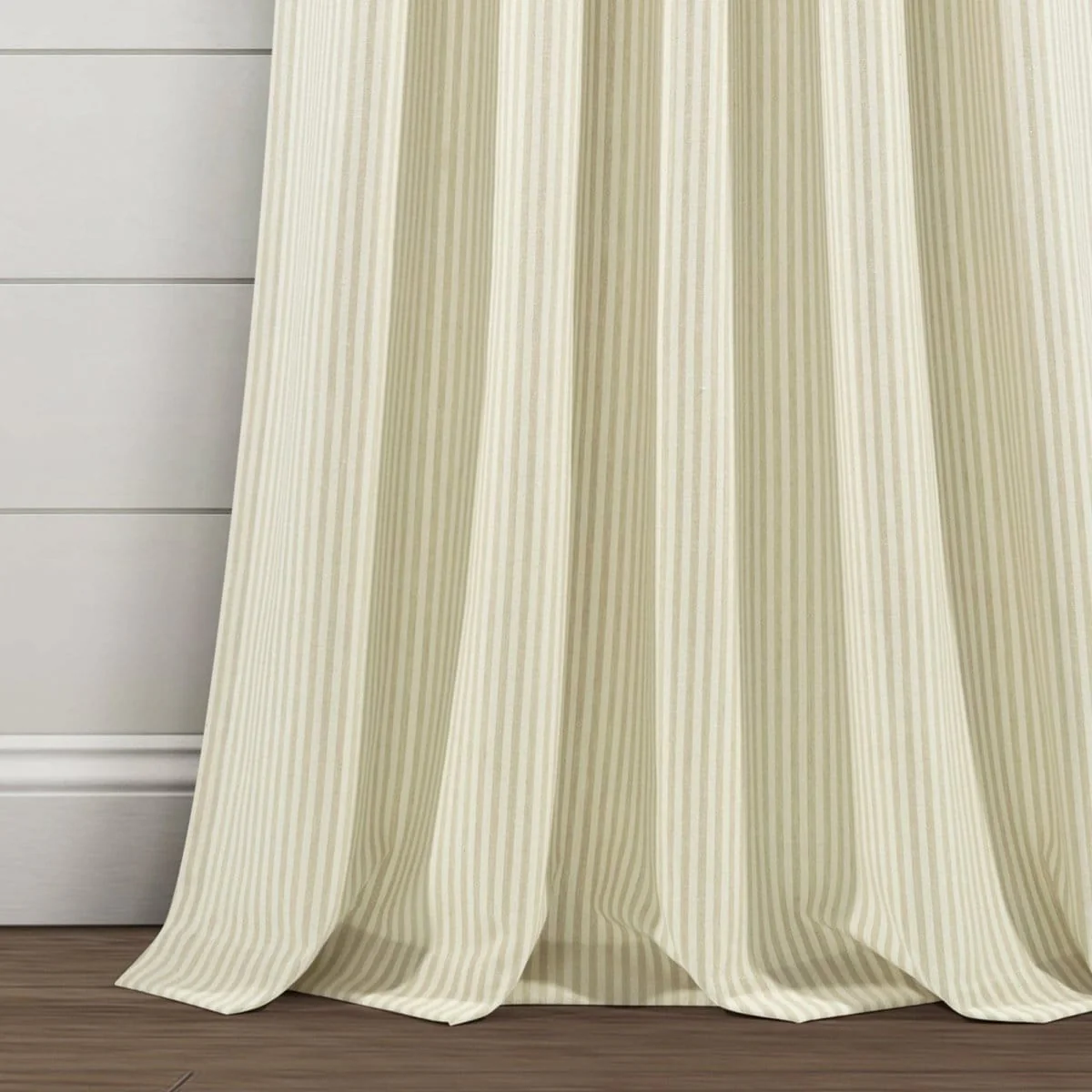 Farmhouse Vintage Stripe Recycled Cotton Blend Window Curtain Panel Set - Image 19