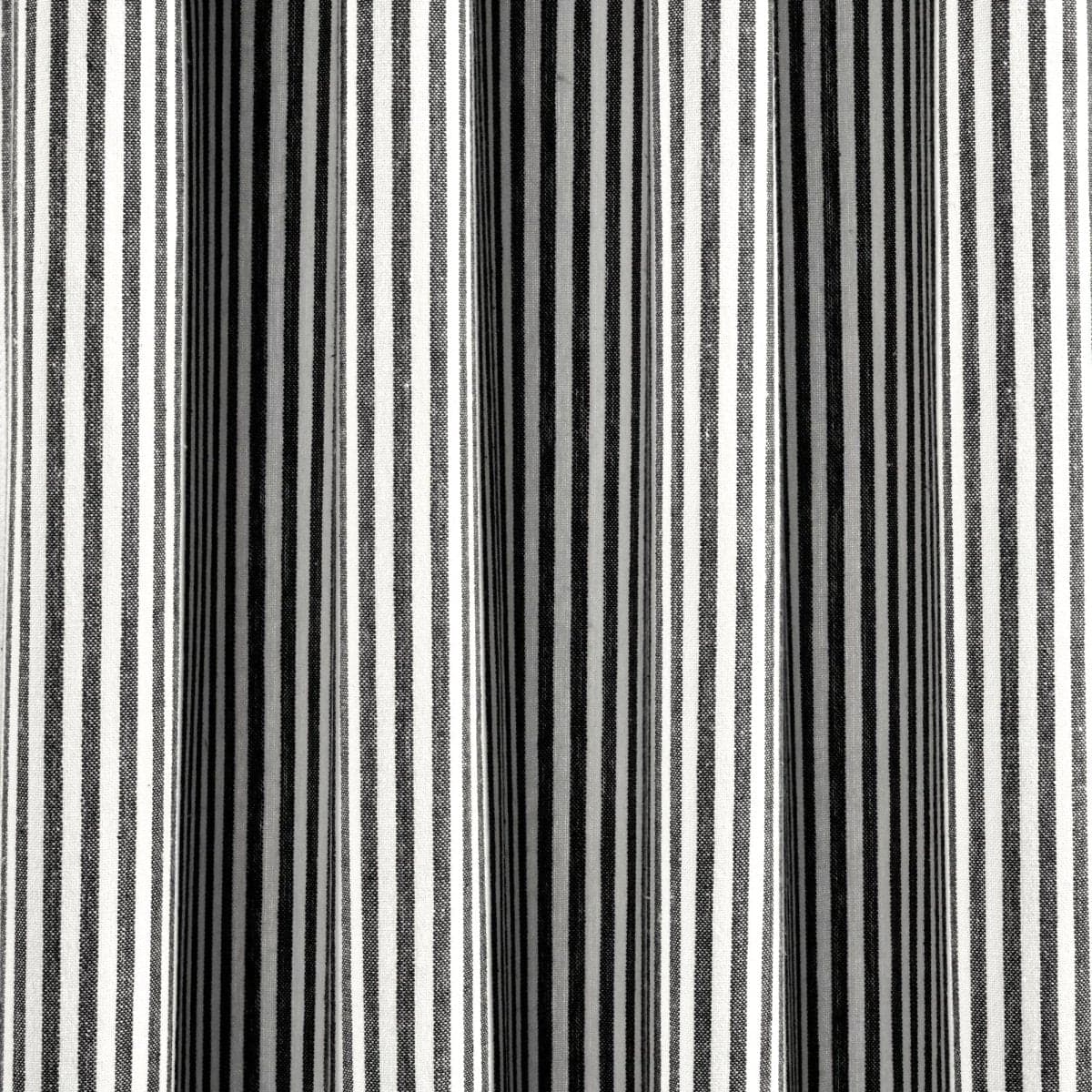 Farmhouse Vintage Stripe Recycled Cotton Blend Window Curtain Panel Set - Image 6