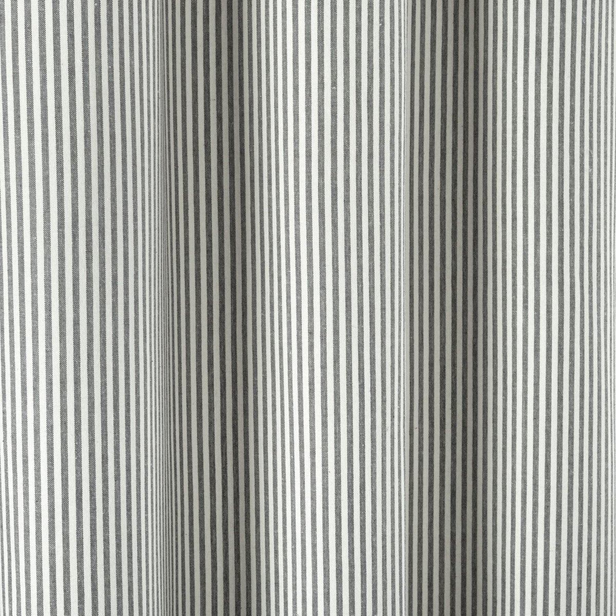 Farmhouse Vintage Stripe Yarn Dyed Recycled Cotton Blend Shower Curtain - Image 6