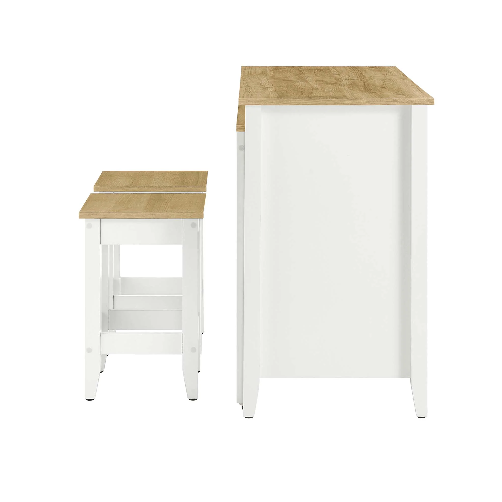 Farmstead 3-Piece Kitchen Island and Stool Set by Modway - Image 5