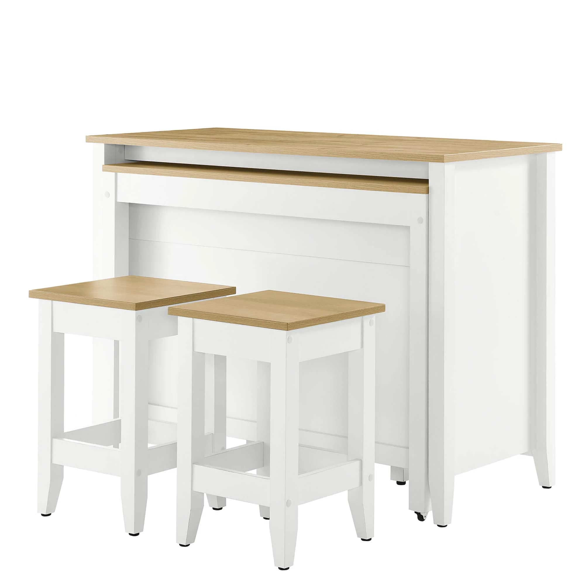 Farmstead 3-Piece Kitchen Island and Stool Set by Modway - Image 6