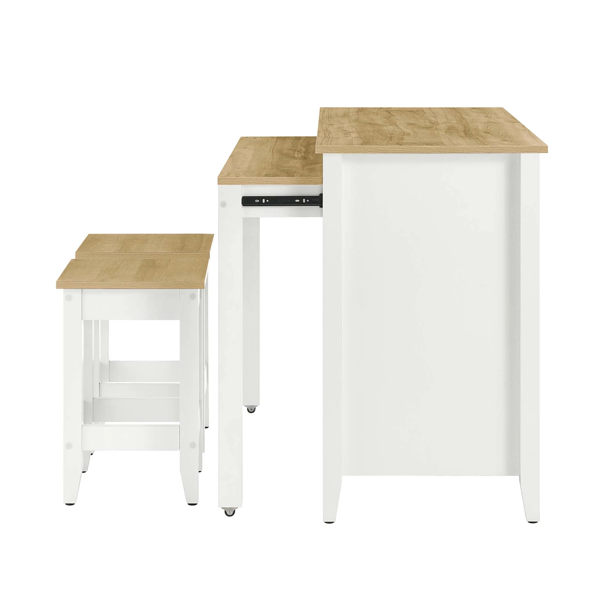 Farmstead 3-Piece Kitchen Island and Stool Set by Modway - Image 7