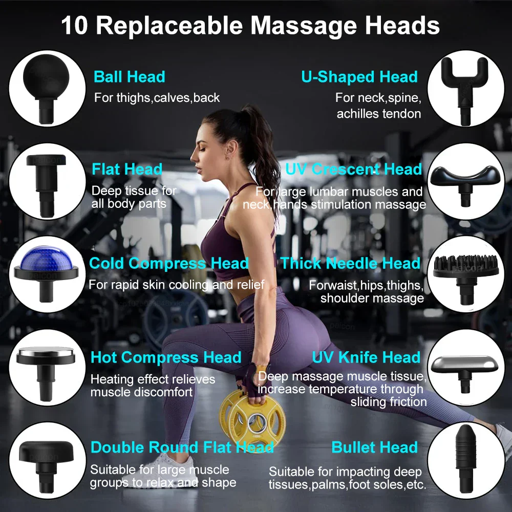 Fascia Massage Gun Electric Muscle Massager for Neck Back Shoulders Full Body - Image 6