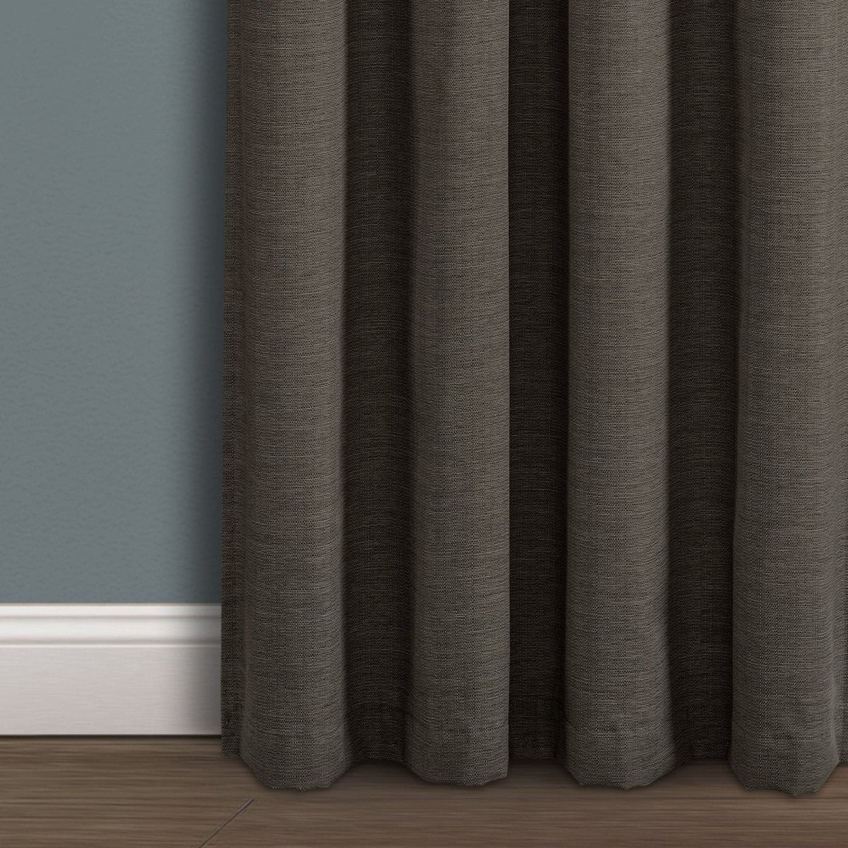 Faux Linen Absolute Blackout Window Curtain Panel - Image 11
