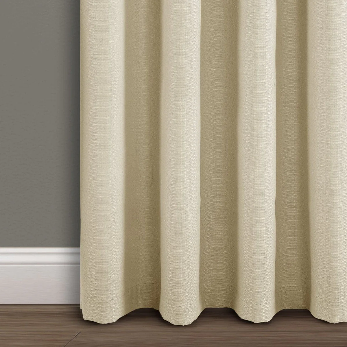 Faux Linen Absolute Blackout Window Curtain Panel - Image 12