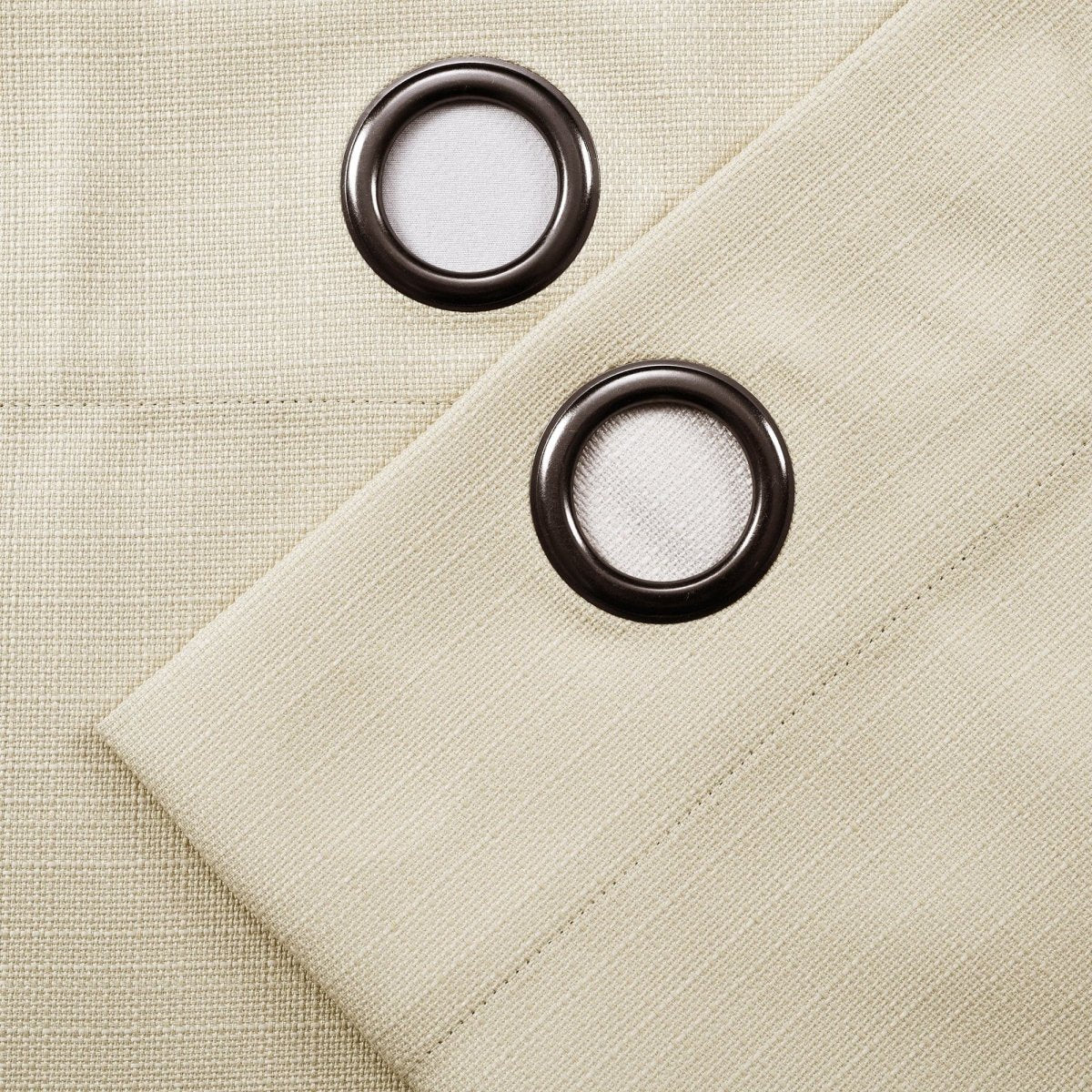 Faux Linen Absolute Blackout Window Curtain Panel - Image 16