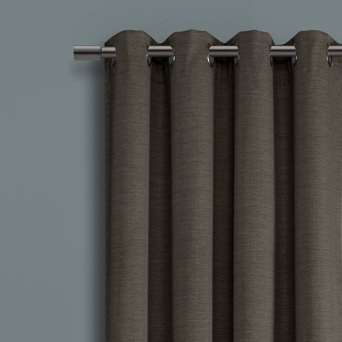 Faux Linen Absolute Blackout Window Curtain Panel - Image 7